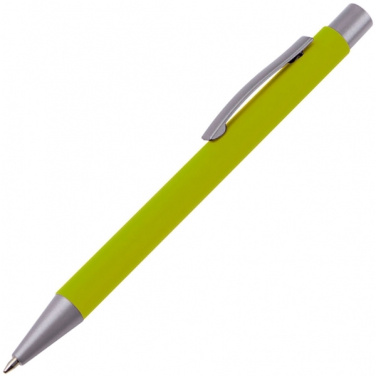 Logo trade promotional products image of: Metal ballpen soft touch ABU DHABI