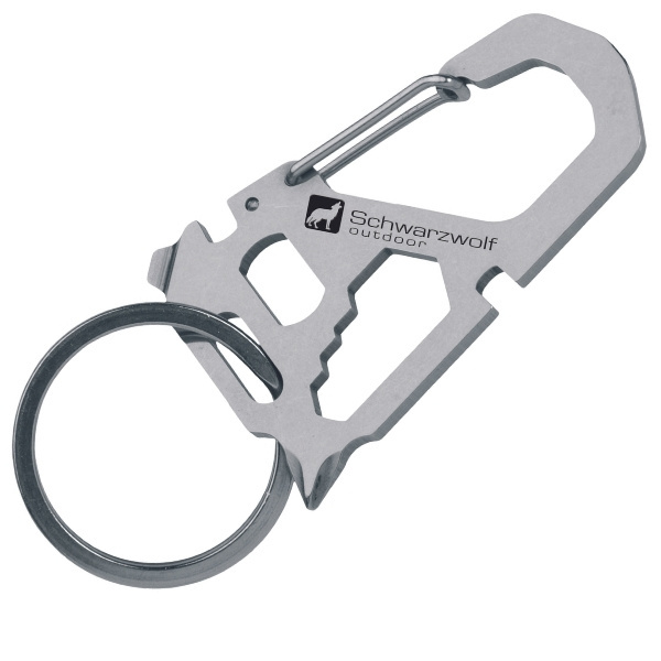 Logotrade advertising product image of: Multifunctional keychain ANTISANA Schwarzwolf