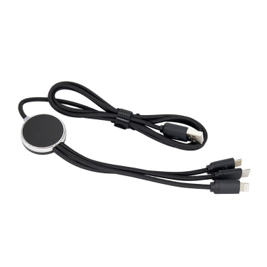 Logo trade corporate gifts image of: 3in1 long cable with elighted logo for engraving, W201TG