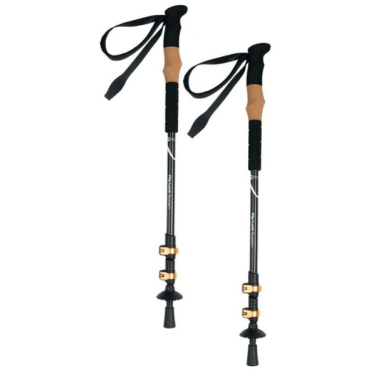 Logotrade promotional item image of: Trekking poles DENALI Schwarzwolf