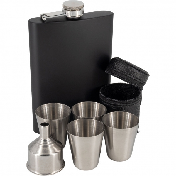 Logotrade promotional merchandise photo of: Hip flask MADONIE Schwarzwolf