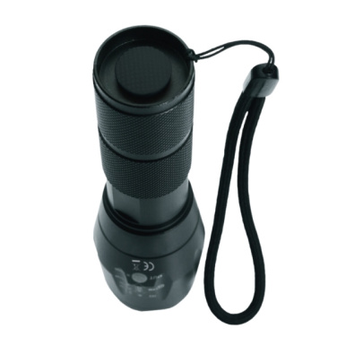 Logo trade promotional products picture of: Flashlight DELGADA Schwarzwolf
