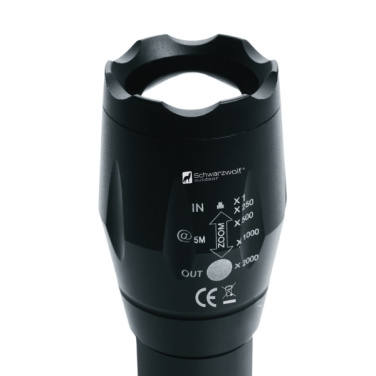 Logotrade advertising products photo of: Flashlight DELGADA Schwarzwolf