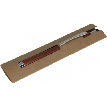 Logo trade promotional merchandise image of: Wooden ballpen BILZEN
