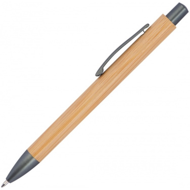 Logo trade promotional gift photo of: Bamboo ballpen BERINGEN