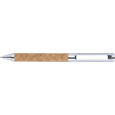 Logo trade promotional product photo of: Twist-ballpen metal and cork LILLEHAMMER