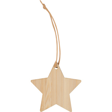 Logo trade business gifts image of: Bamboo star pendant FOGGIA