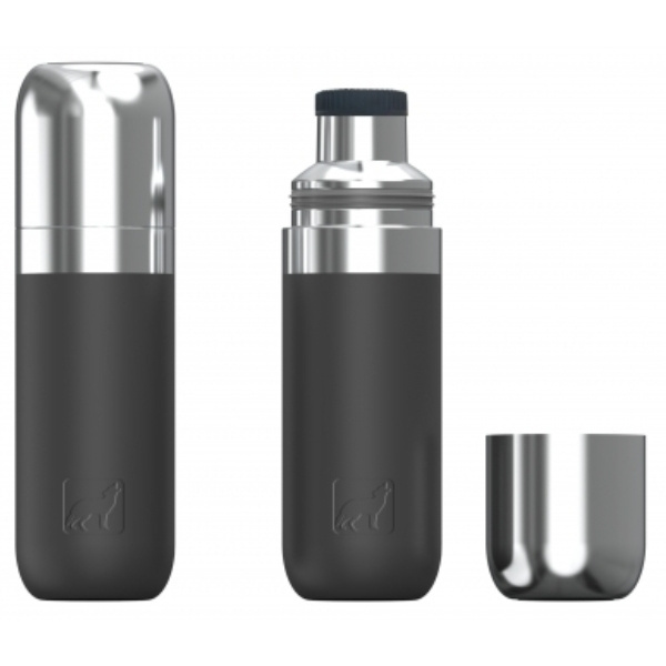 Logotrade promotional item image of: Vacuum bottle DINARA Schwarzwolf