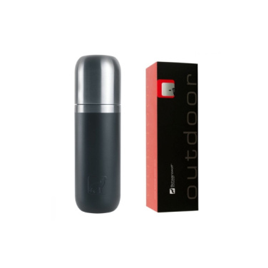 Logo trade promotional gifts picture of: Vacuum bottle DINARA Schwarzwolf