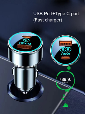 Logotrade business gifts photo of: Car charger with enlighted logo for engraving