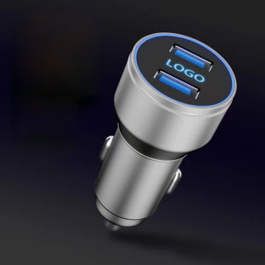 Logo trade business gift photo of: Car charger with enlighted logo for engraving