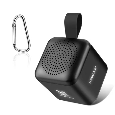 Logo trade promotional items image of: Mini speaker with enlighted logo for engraving