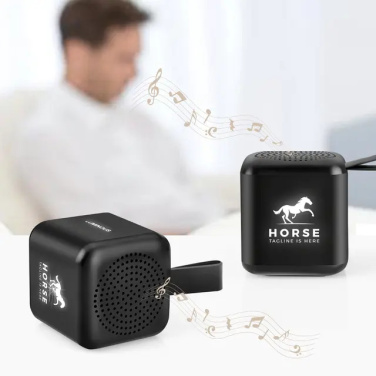 Logo trade advertising product photo of: Mini speaker with enlighted logo for engraving