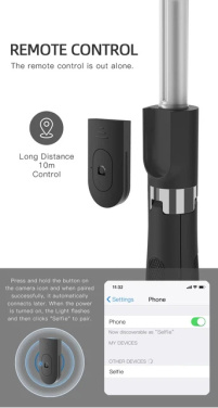 Logo trade corporate gifts picture of: Selfie stick with tripod, K06
