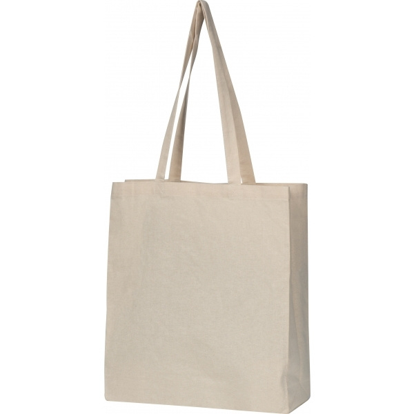 Logo trade business gifts image of: Organic cotton bag with bottom fold INNSBRUCK