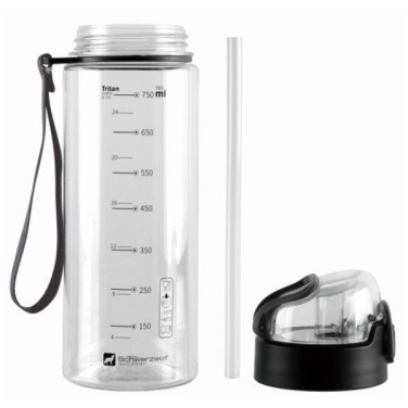 Logo trade promotional gifts picture of: Drinking bottle SEYHAN 900 ml Schwarzwolf