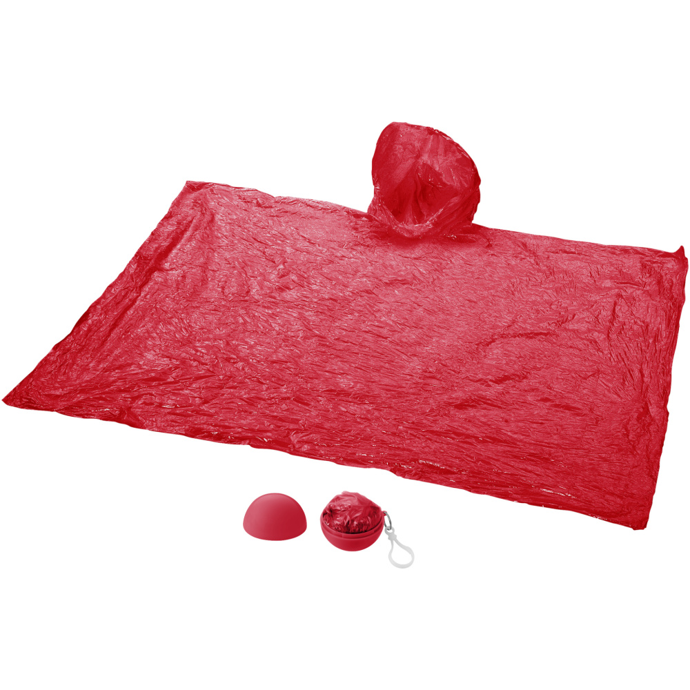 Logotrade business gift image of: Xina rain poncho in storage ball with keychain