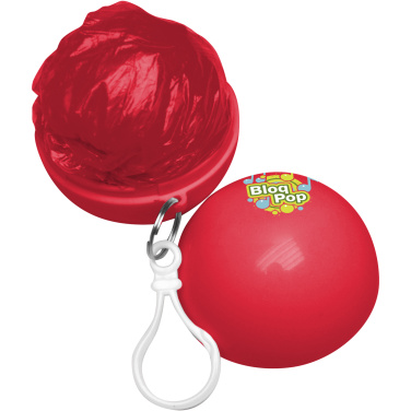 Logotrade advertising product image of: Xina rain poncho in storage ball with keychain