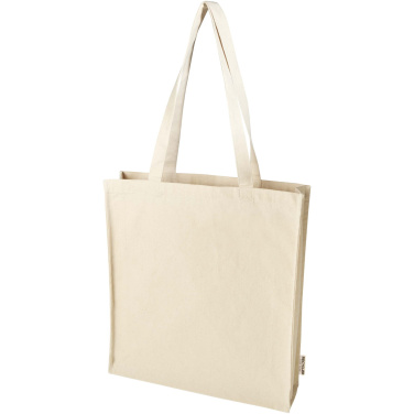 Logo trade promotional products picture of: Florida 270 g/m² GRS recycled gusset tote bag 14L