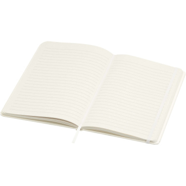 Logo trade business gift photo of: Bass A5 recycled hard cover notebook with lined pages