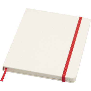 Logo trade promotional item photo of: Bass A5 recycled hard cover notebook with lined pages