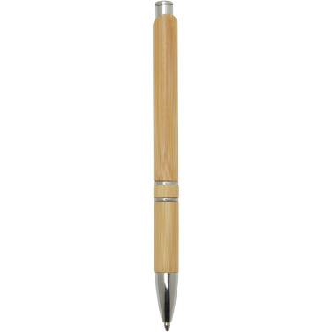 Logo trade promotional gifts picture of: Wicker bamboo ballpoint pen