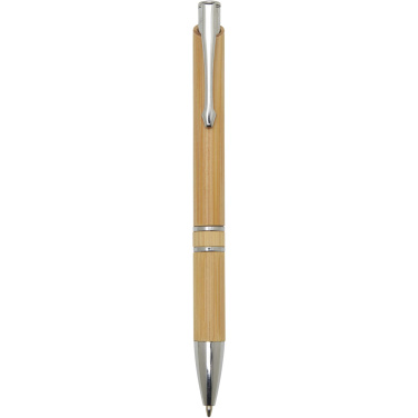 Logotrade promotional gift image of: Wicker bamboo ballpoint pen
