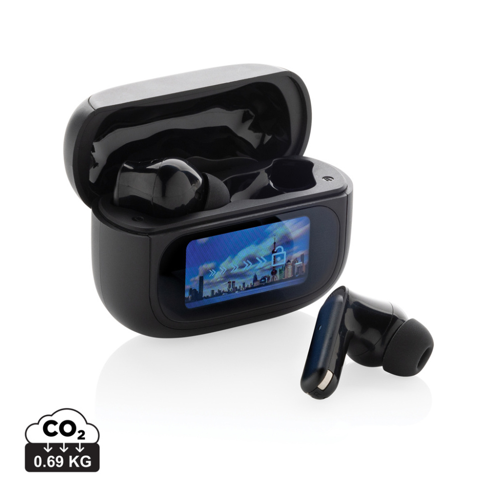 Logo trade promotional items picture of: Airtune RCS recycled plastic ANC earbuds with touch screen