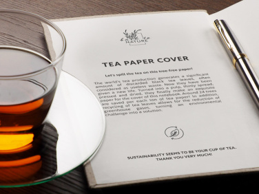 Logo trade promotional items image of: Recycled Tea Notebook 209734000