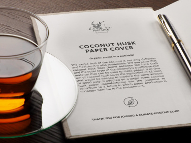 Logo trade promotional merchandise image of: Recycled Coconut Notebook 209734100