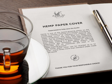 Logotrade advertising product picture of: Recycled Hemp Notebook 209734300