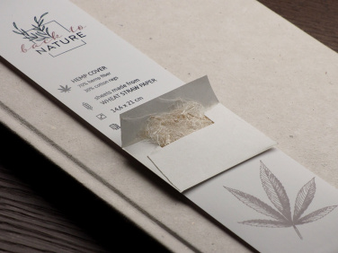 Logo trade promotional giveaways image of: Recycled Hemp Notebook 209734300