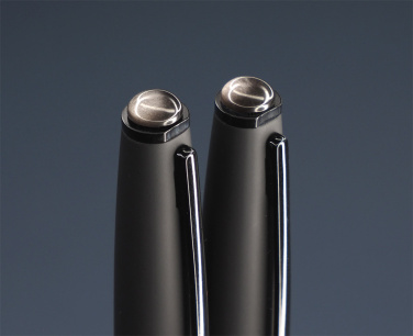 Logo trade promotional merchandise picture of: Obsidian stone Pen set 1290036