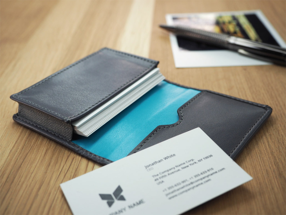 Logo trade corporate gift photo of: Business card holder 227119