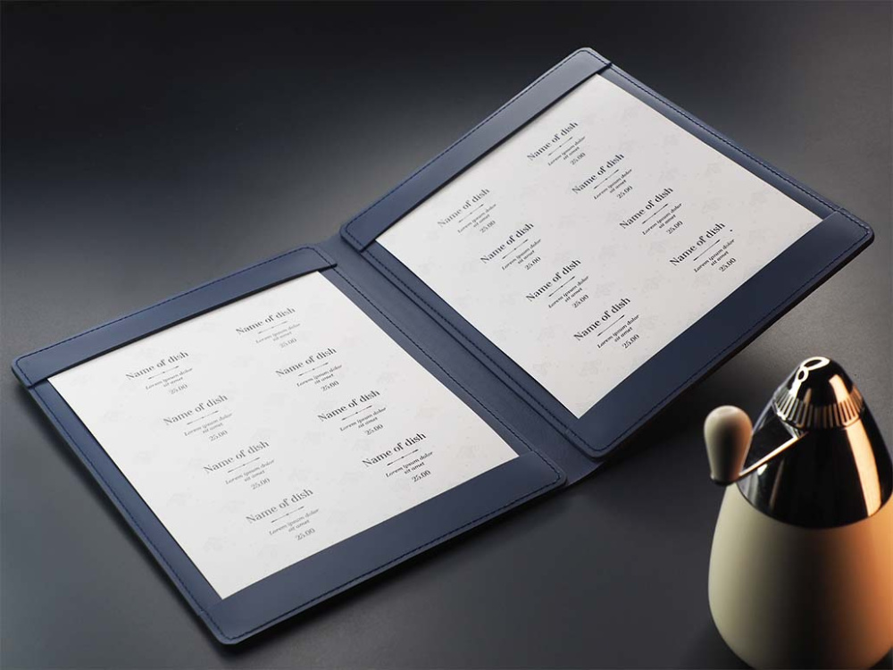 Logo trade promotional products image of: Menu cover Fine Dining 1061243