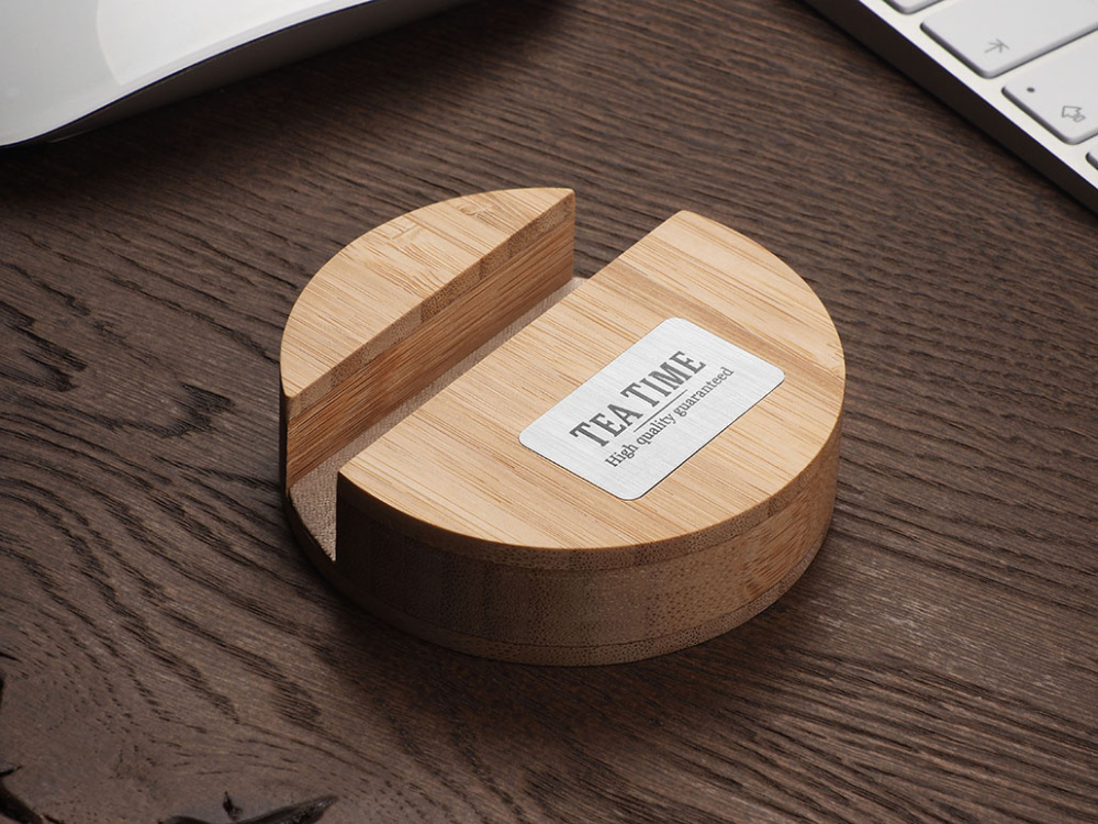 Logo trade promotional gifts image of: Wooden telephone stand 1833292