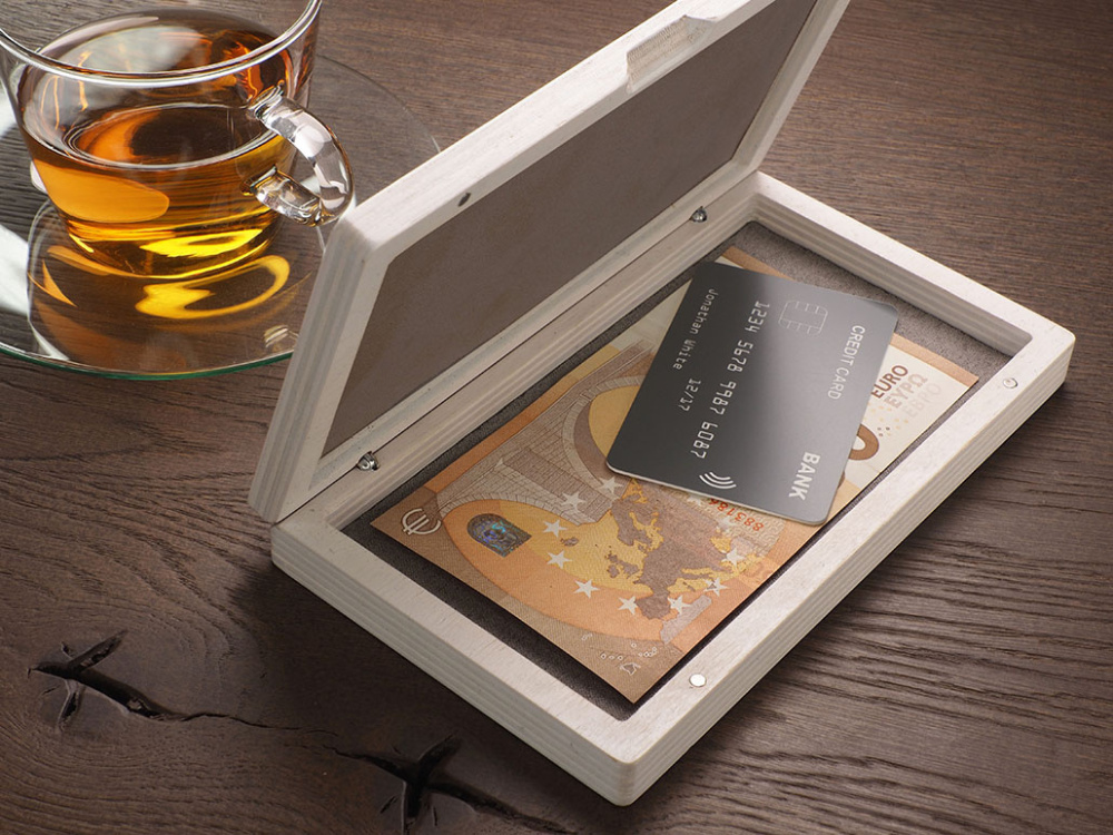 Logotrade promotional gift picture of: Wooden bill box 1816121