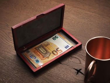 Logo trade business gifts image of: Wooden bill box 1816121
