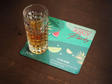 Logotrade promotional product image of: Set of 4 PUZZLE glass coasters 1835117