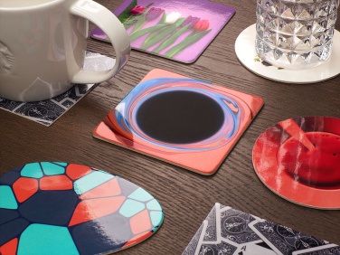 Logo trade promotional merchandise image of: Printed paper coaster 1840117