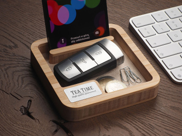 Logo trade corporate gifts image of: Wooden desk organiser 1846292