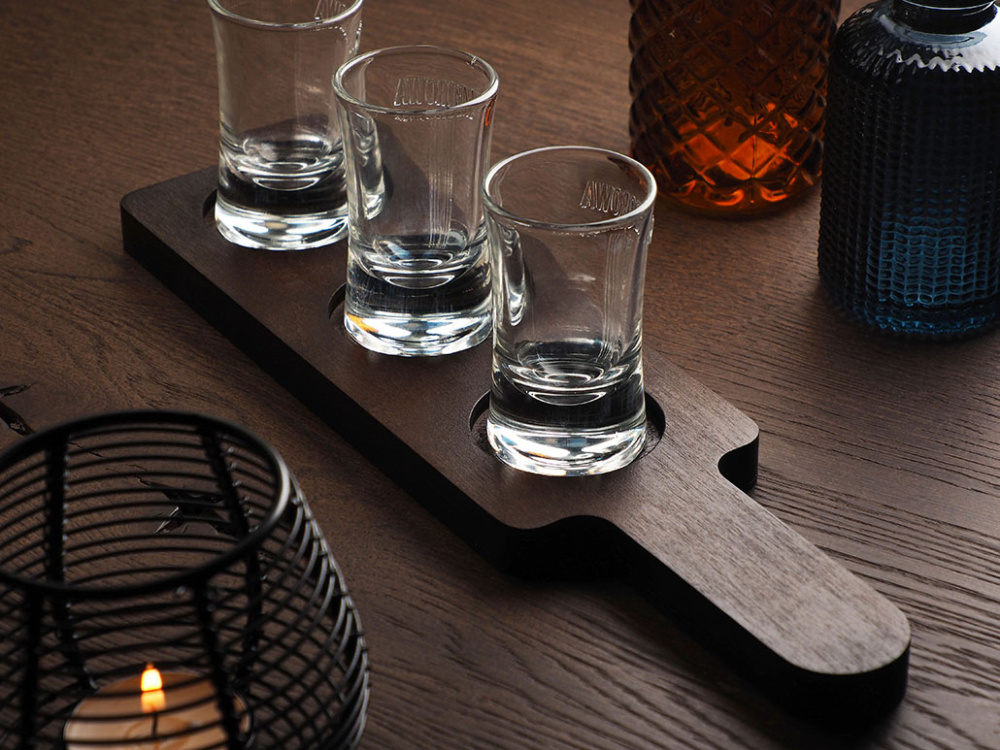 Logotrade advertising products photo of: Wooden 3 Shot Serving Board 1863121