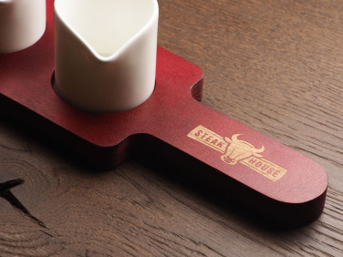 Logotrade promotional products photo of: Wooden 3 Shot Serving Board 1863121