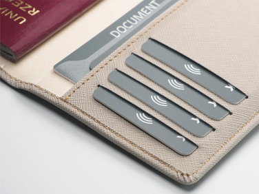 Logo trade business gifts image of: RFID passport case 1301113