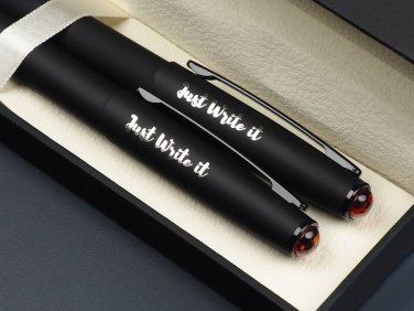 Logotrade promotional gift image of: Amber Pen set  1235036