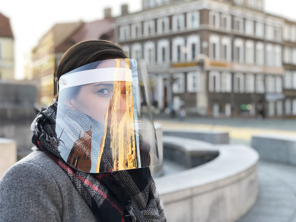 Logo trade promotional giveaway photo of: TEMIDA tilting face shield 1424162