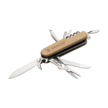 Logo trade promotional merchandise picture of: Beechwood Pocket knife