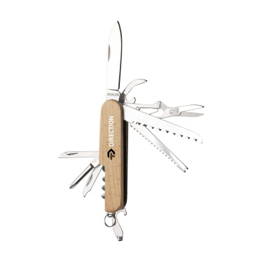 Logo trade advertising products picture of: Beechwood Pocket knife