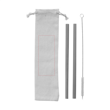Logo trade business gifts image of: ECO Bamboe Straw Set bamboo straws