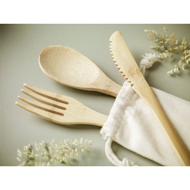 Logo trade advertising products image of: Bambu Cutlery Set
